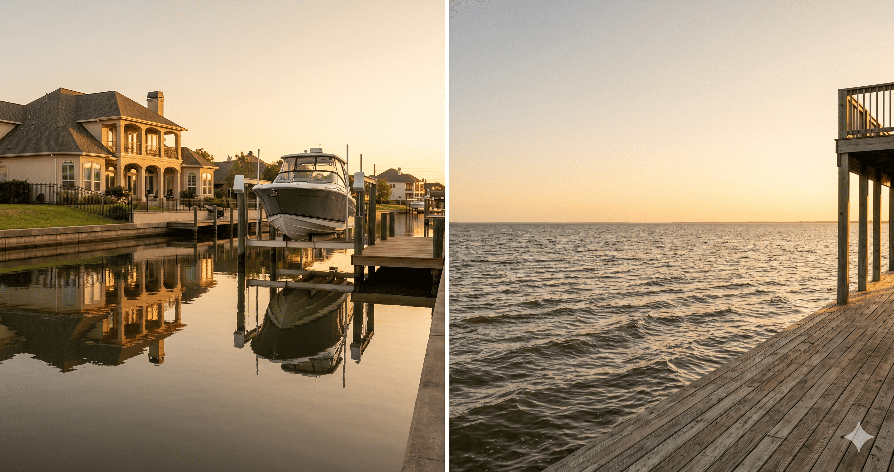 Canal home vs open bay waterfront — League City and Clear Lake TX comparison