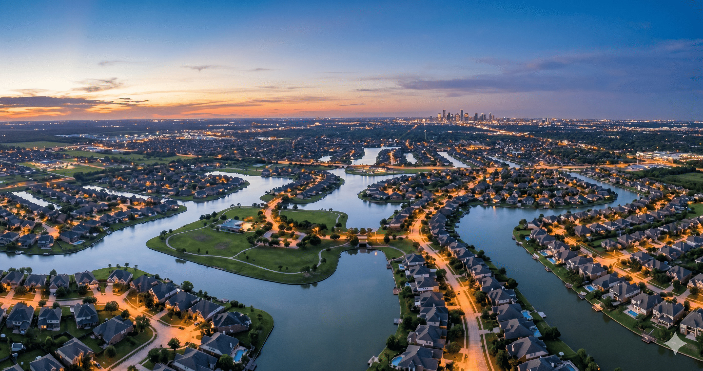 League City TX aerial view — best places to live in Houston metro